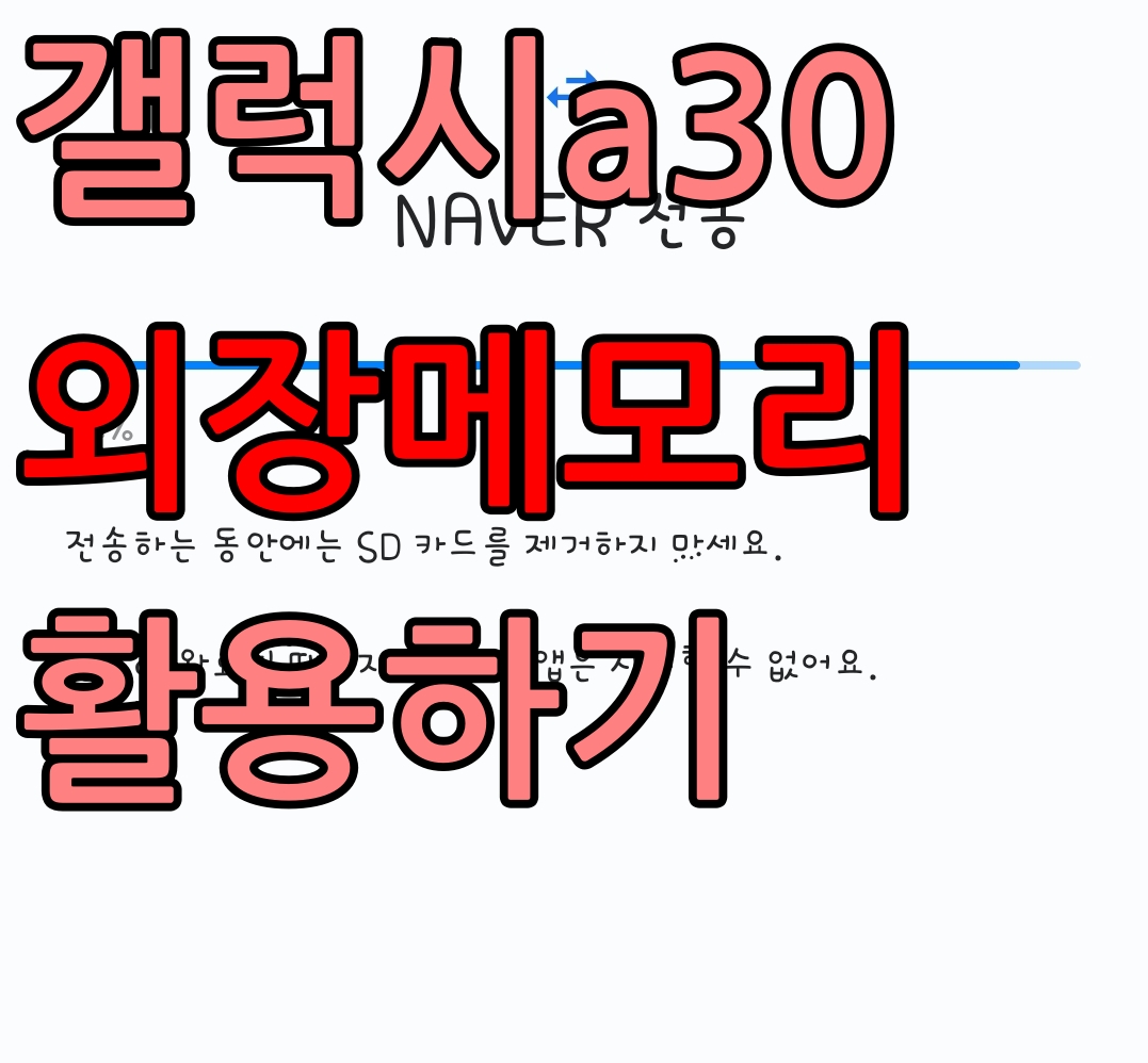  갤럭시a30 용량 관리하는 방법(외장메모리 활용기)