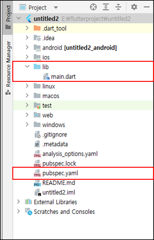 Flutter 프로젝트 구조