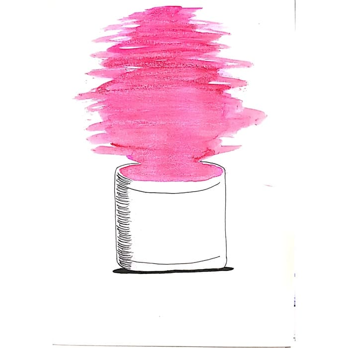  Pink Tea 분홍색 차 일러스트 일러스트레이션 그림 드로잉 수채화 펜화 크레파스화 그리기 다도