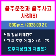 음주운전 0.117% 사고후 도주 처벌 형량과 운전면허결격기간은?