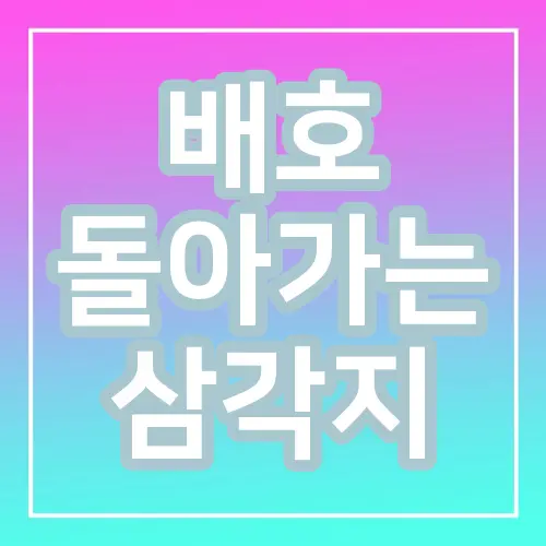배호 돌아가는 삼각지