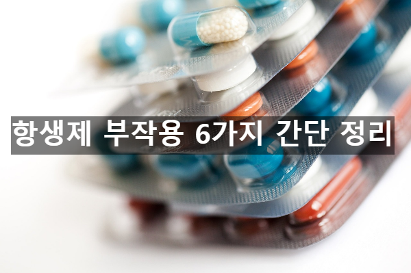  항생제 부작용 6가지 간단 정리
