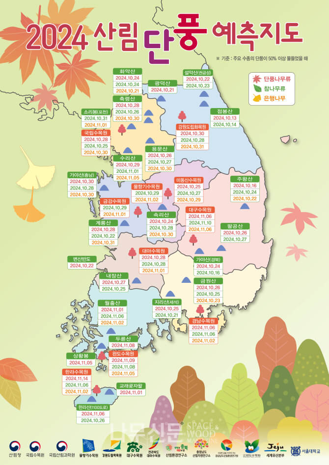 2024 전국 단풍 지도