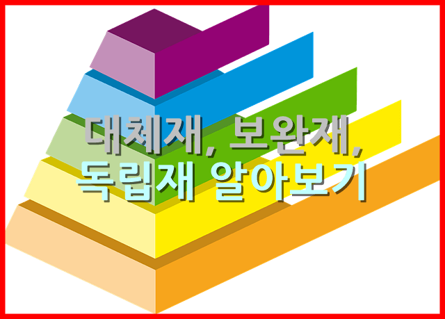  대체재, 보완재, 독립재의 정의와 예시