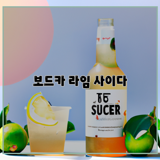 여름-맛-보드카-라임-사이다-레시피-공개