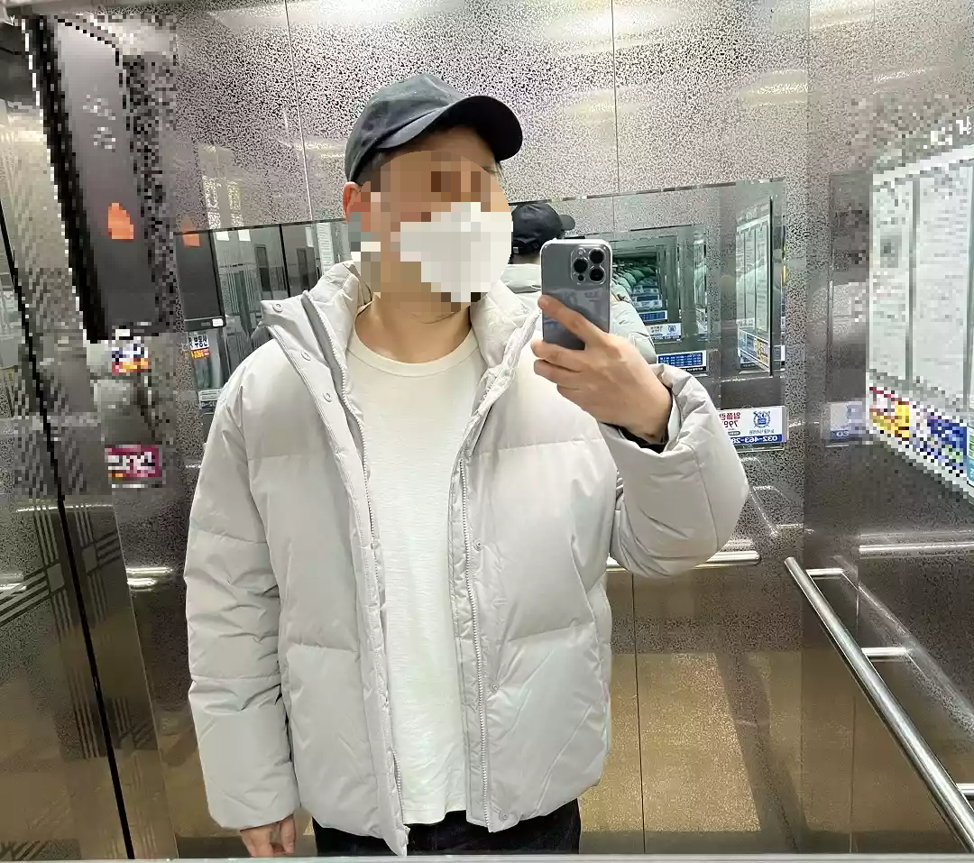  프로젝트엠 에어구스 푸퍼다운 EPC4JD1600 가벼운 숏패딩