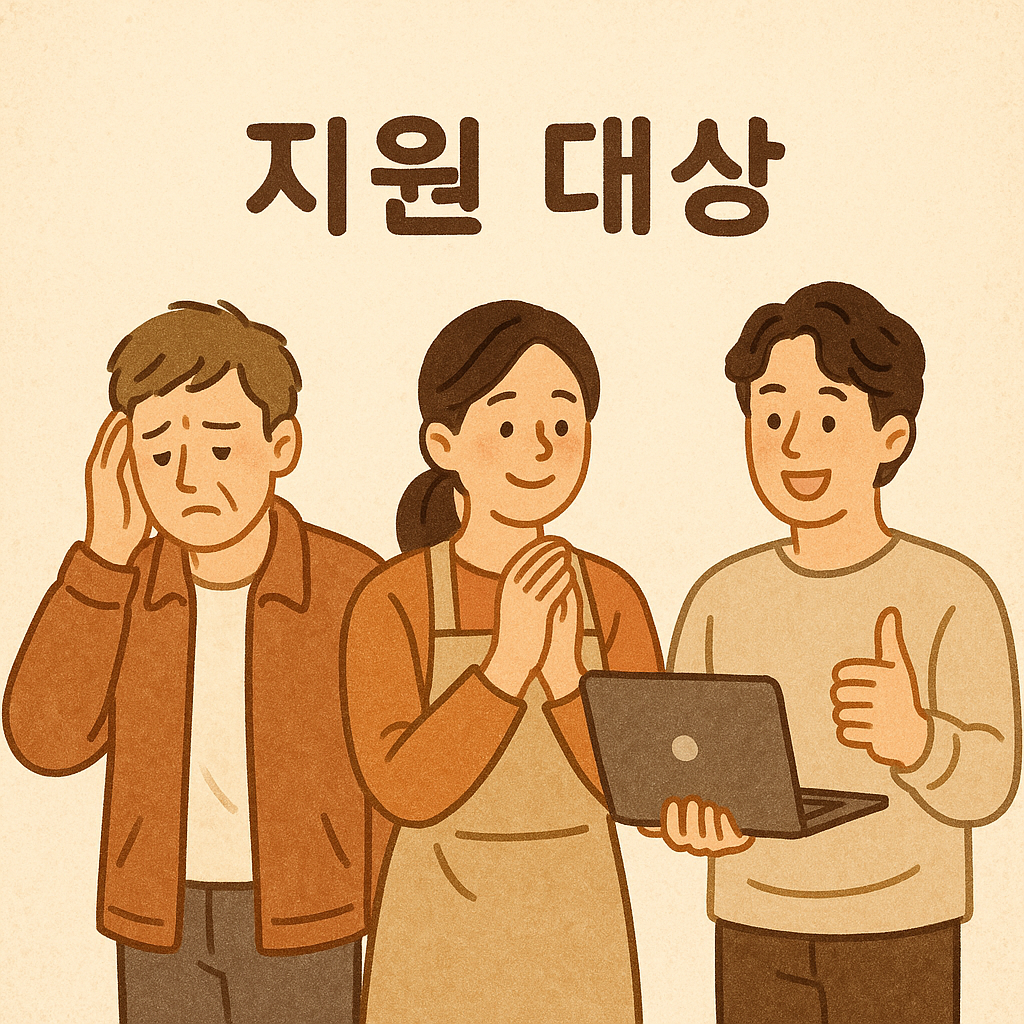 민생회복지원금 지원대상과 신청금액 이미지