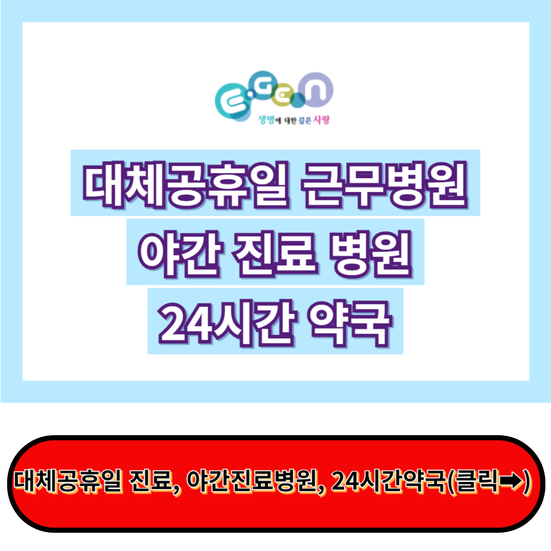 대체공휴일 병원 진료 빠르게 확인!! - 응급의료포털