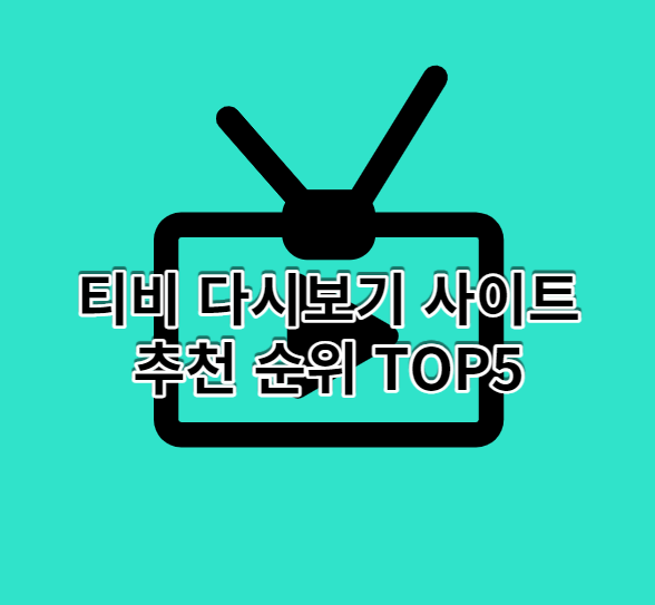 티비 다시보기 사이트 순위 TOP5