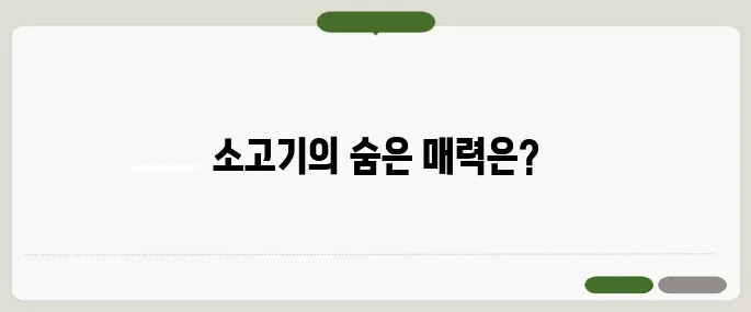 소고기 효능 알고 먹으면 보약