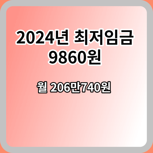  2024년 최저 임금은?