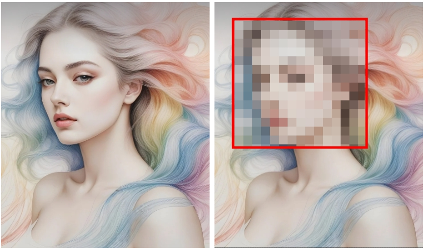 포토스케이프 그림파일 모자이크 처리 방법