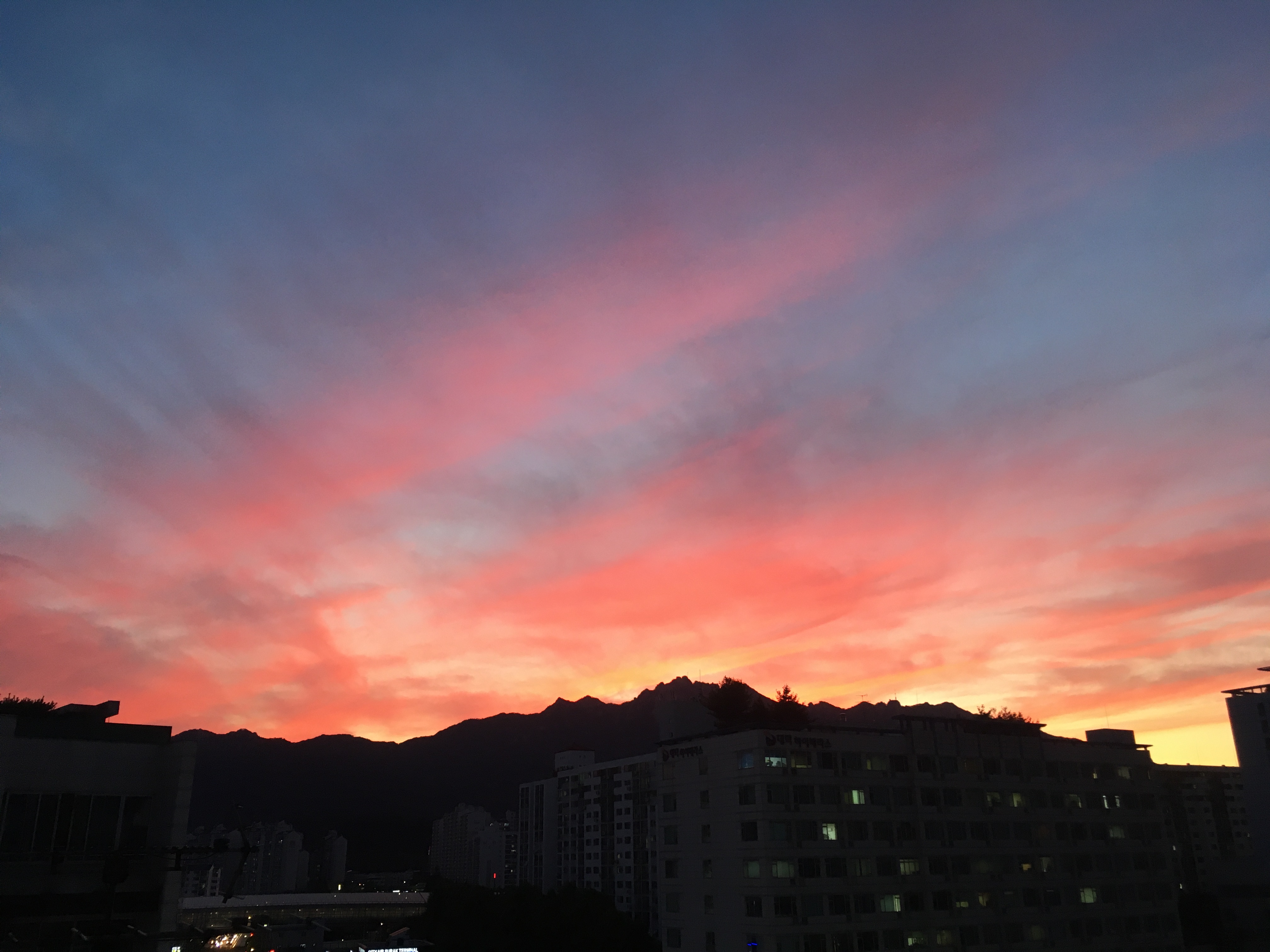  수락산 저녁 노을, 아름다운 서울 하늘