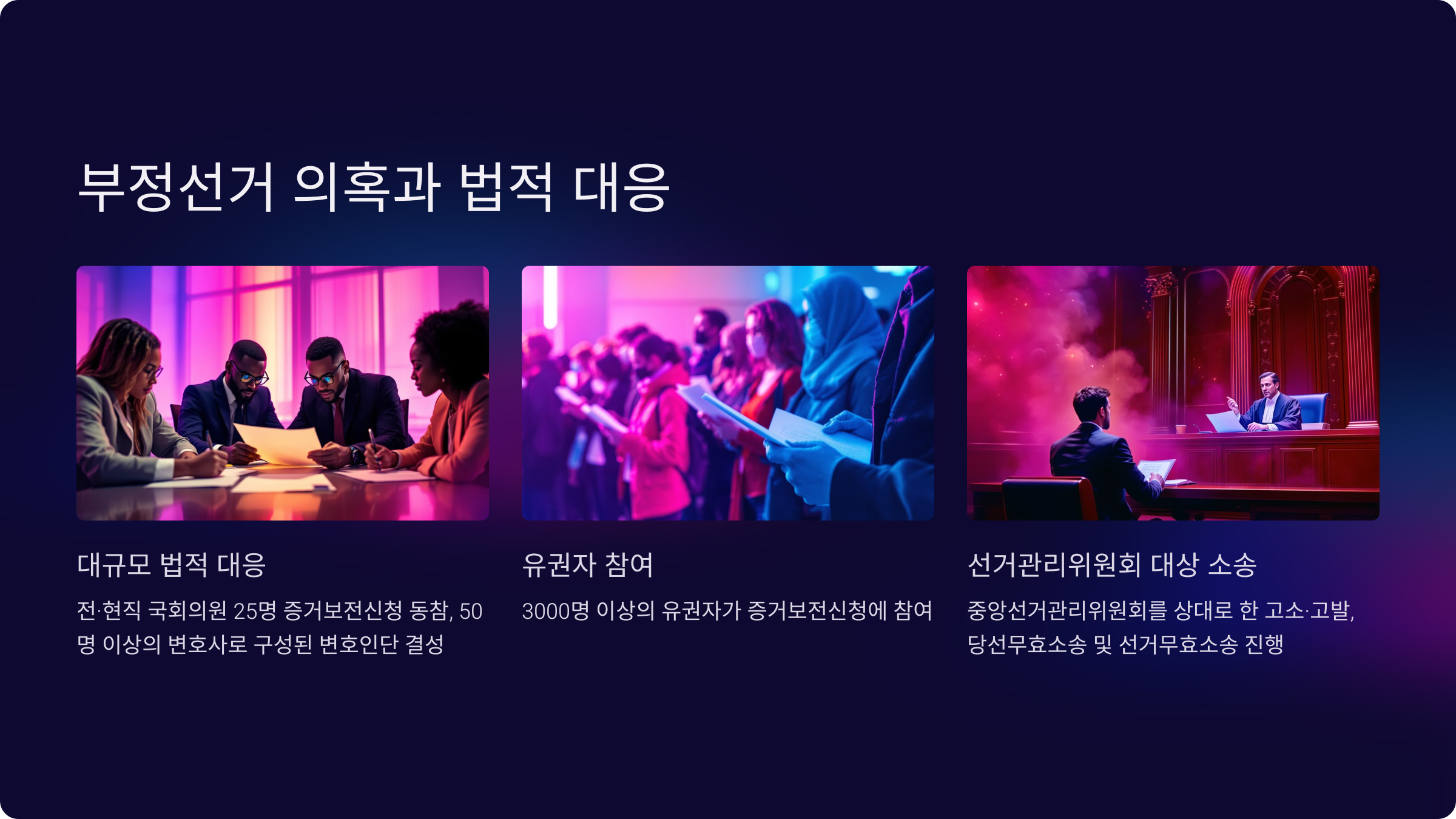 부정선거 의혹과 법적 대응