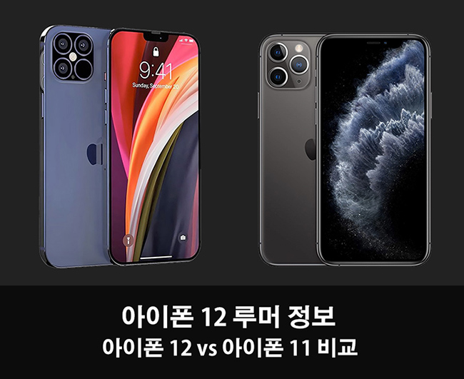  아이폰 12 출시일 및 스펙 예상정보와 아이폰 11과 비교