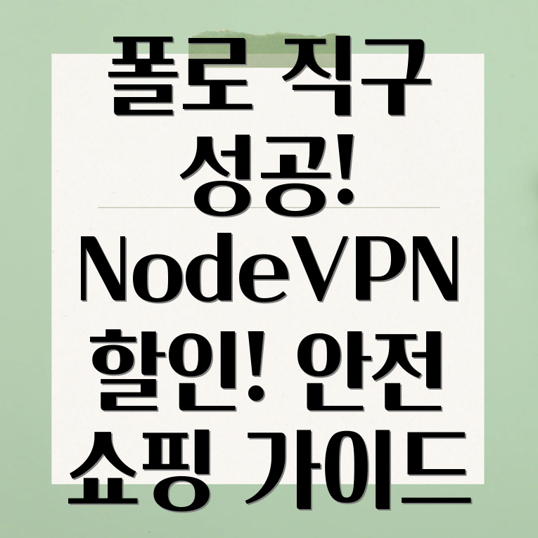 노드VPN 블랙프라이데이 폴로 직구