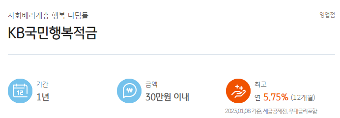 국민은행 국민행복적금
