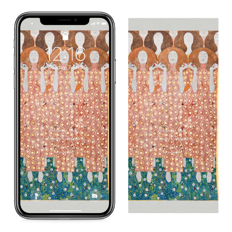 05 베토벤 프리즈&#44; 천국의 합창단 C - Gustav Klimt 클림트배경화면