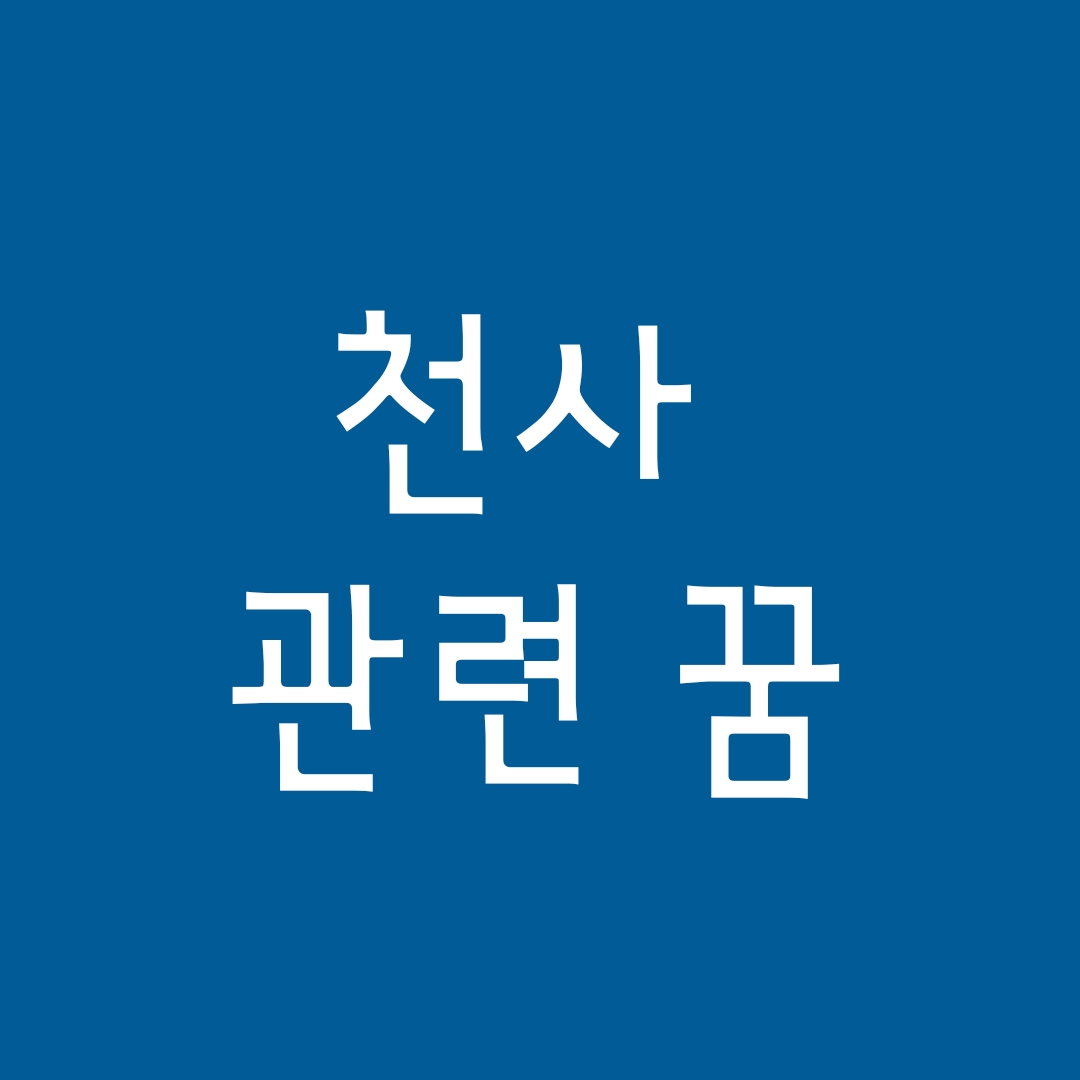  [꿈해몽] 천사꿈 관련  꿈풀이