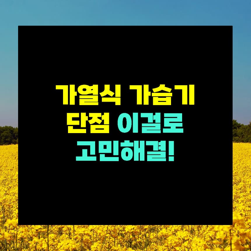 가열식 가습기 단점 이걸로 고민해결
