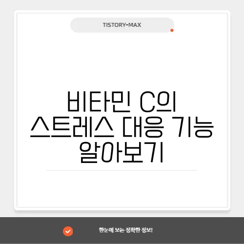 비타민 C의 스트레스 대응 기능 알아보기