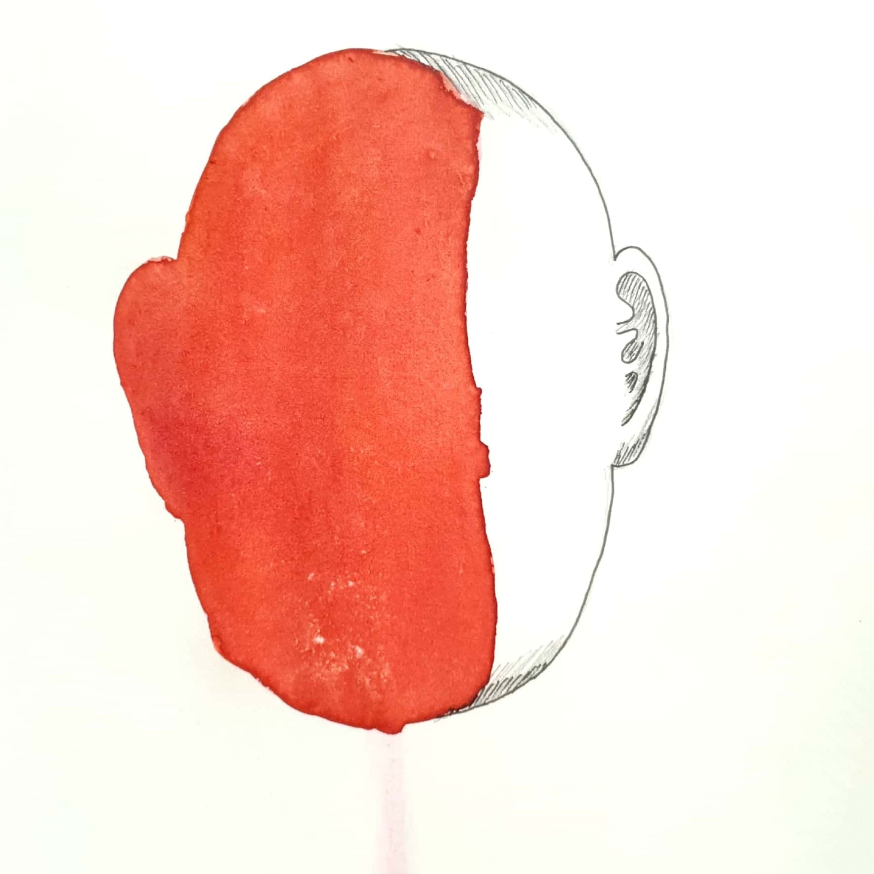  Confused Red 혼란스러운 빨강 / 일러스트 그림 드로잉 / 추상화 그리기