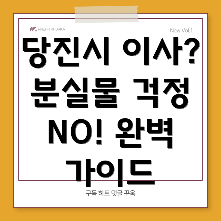 당진시 이사 분실물