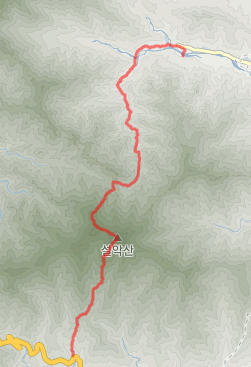 설악산-국립공원-대청봉설악동코스-지도