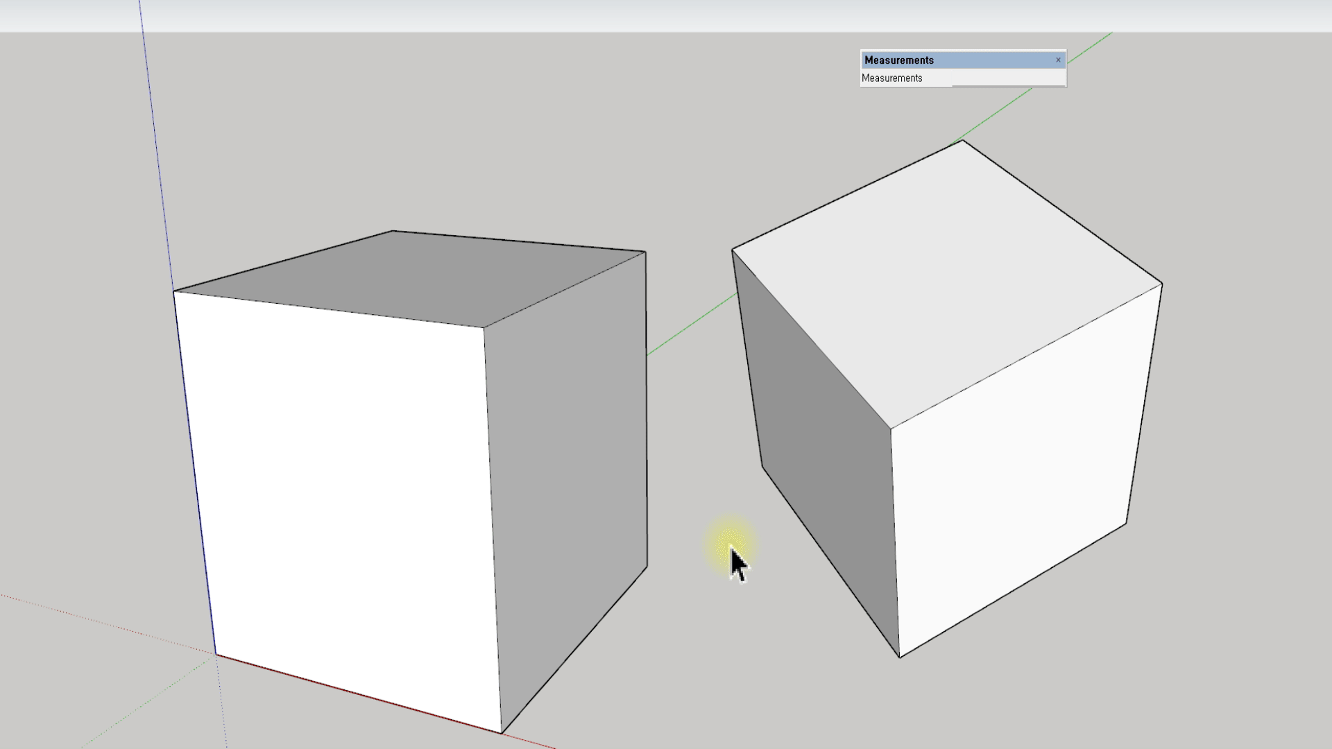 스케치업 초보 강의 회전 툴 면 방향에 맞추어 각도면이 같이 맞추어짐