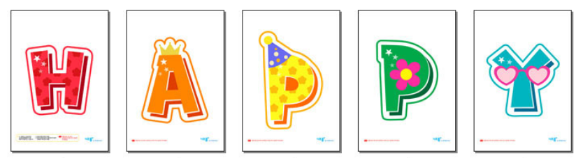  happy birthday 글씨 프린트