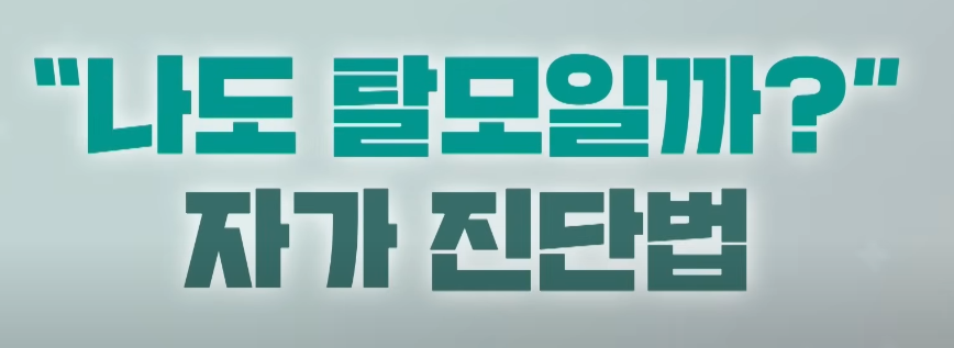 출처; EBS건강, 명의, 탈모를 막는 습관들
