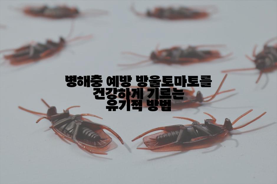 병해충 예방 방울토마토를 건강하게 기르는 유기적 방법
