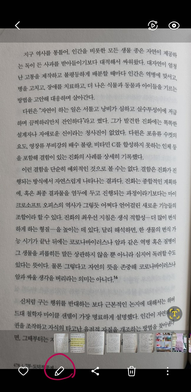 사진 텍스트 형광펜칠하기