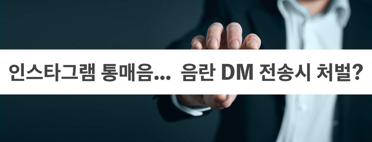  인스타그램 통매음.. 음란 DM 전송시 처벌?