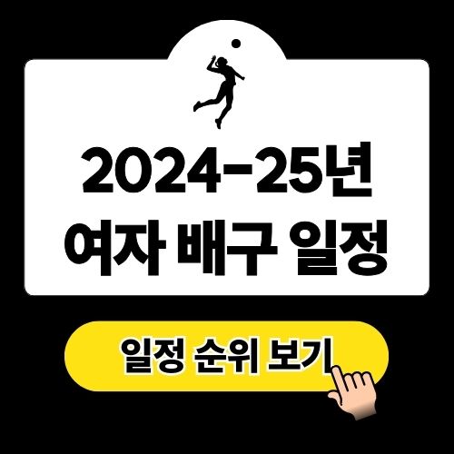 2024-25년 여자 배구 일정 및 순위