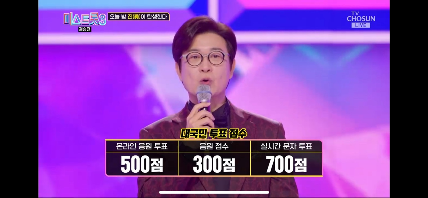 미스트롯 3 진 선 미 결과 결승곡 순위