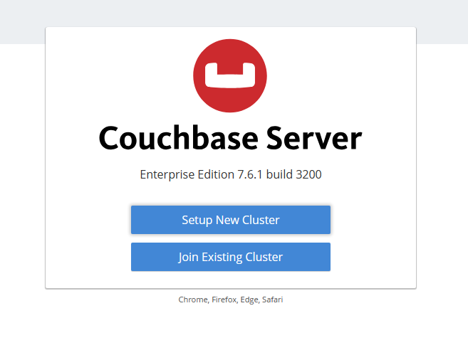 Couchbase 서버 웹페이지