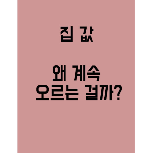  수요와공급. 집 값은 왜 계속 상승할까?