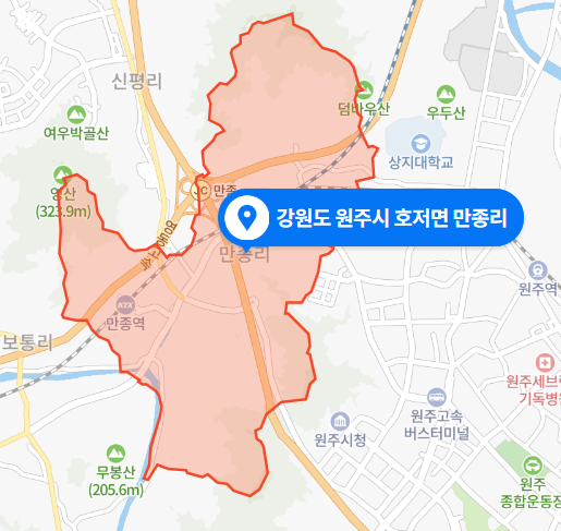  강원도 원주시 호저면 만종리 만종교차로 승용차 사고 (2020년 11월 20일)