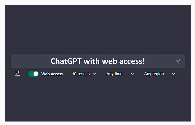 WebChatGPT(웹챗지피티) 프롬프트 화면
