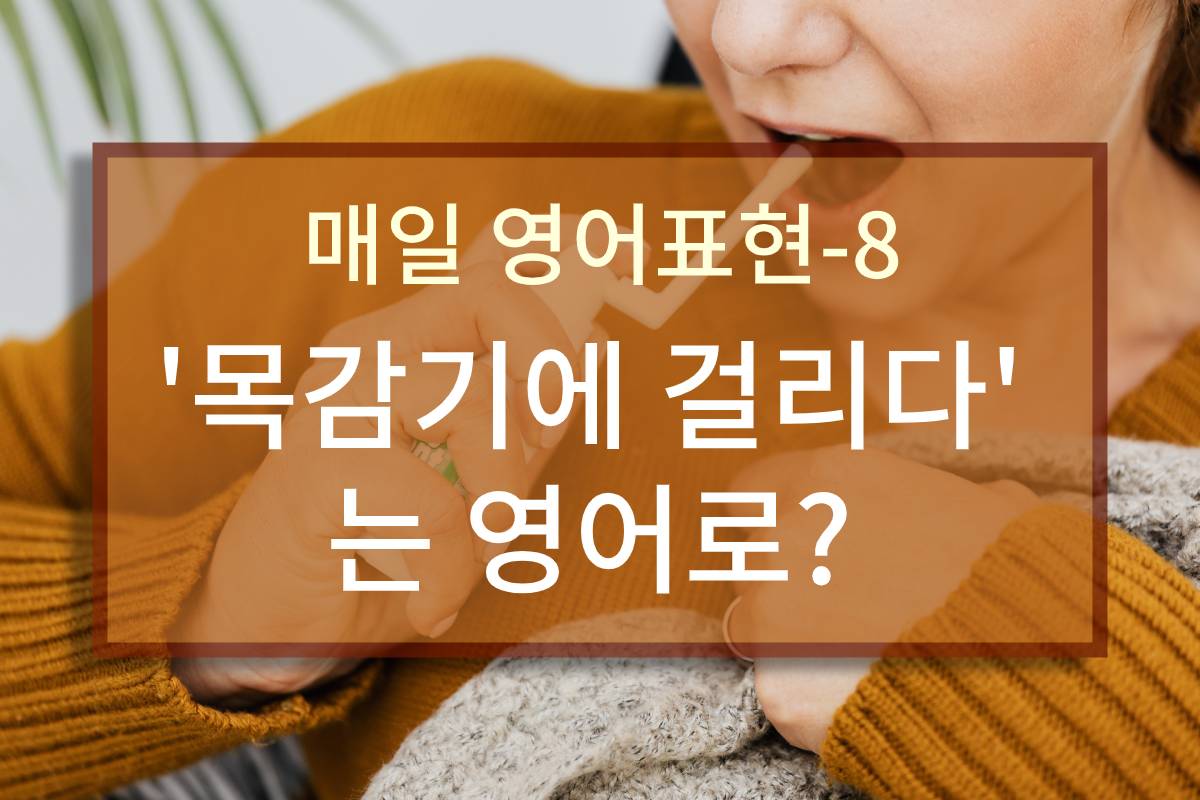  "목감기에 걸리다"는 영어로?