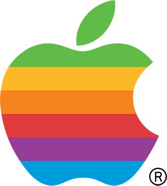 창업 당시부터 1998년까지 사용한 애플의 로고