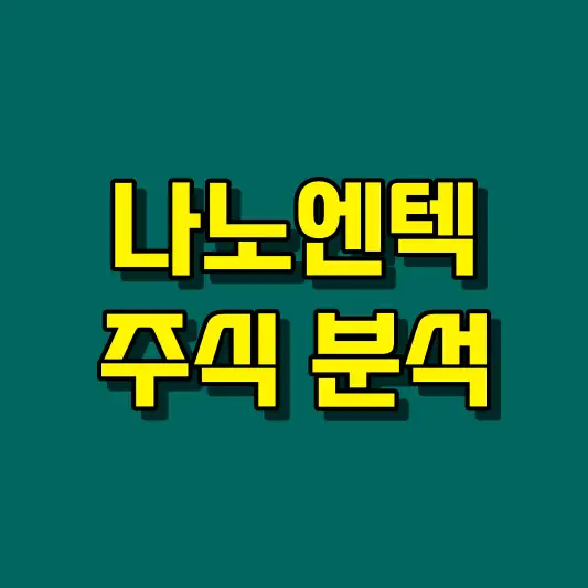 나노엔텍 주식 분석