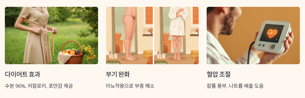 다이어트, 부기완화, 혈압조절에 좋은 이유