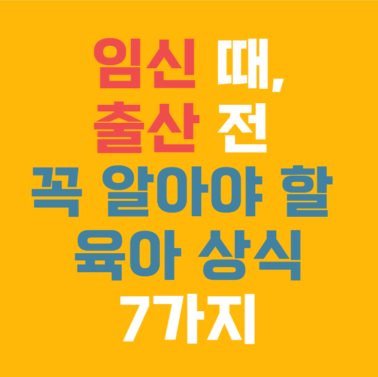 임신 중, 출산 전 꼭 알아야 할 상식 육아 8가지!  - 원천.  임신과 출산 미리보기