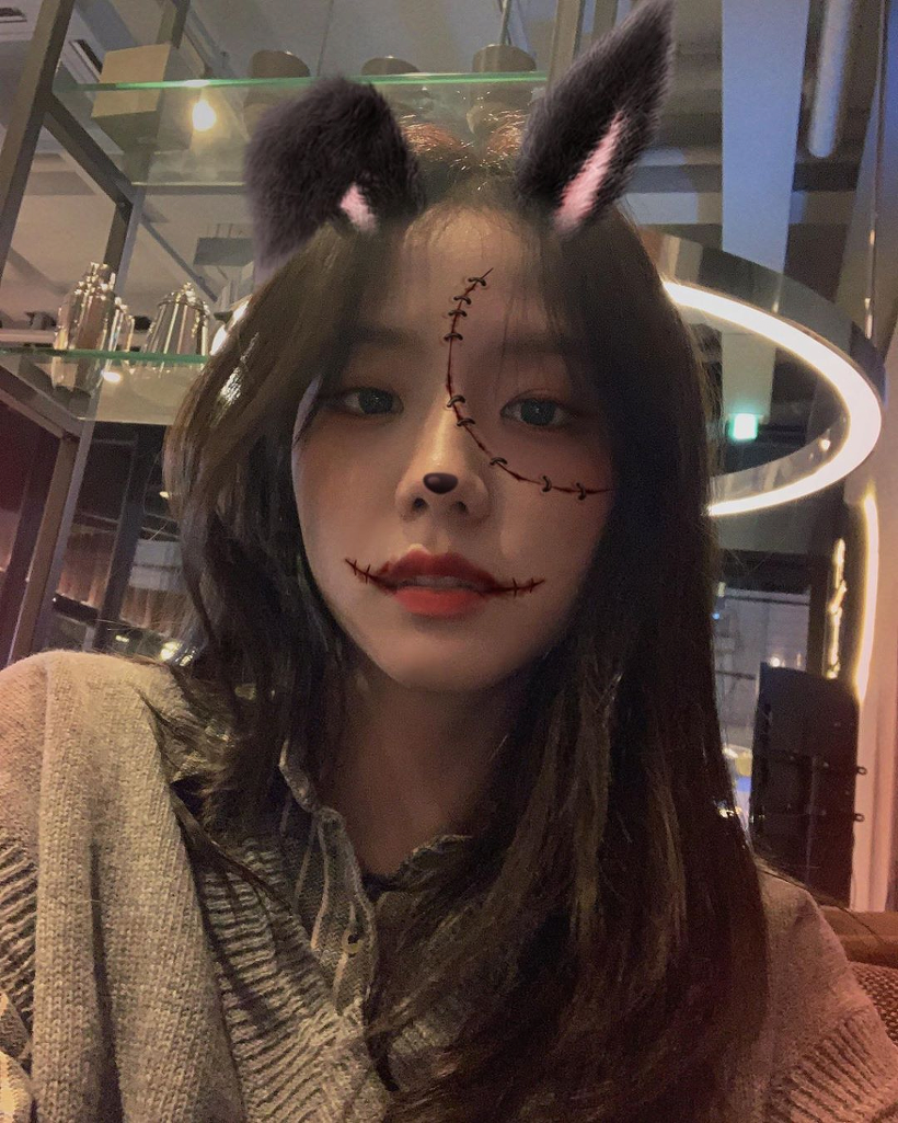  블랙핑크 지수 할로윈 어플 셀카 사진