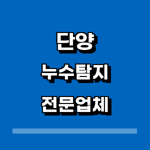 단양군 누수탐지