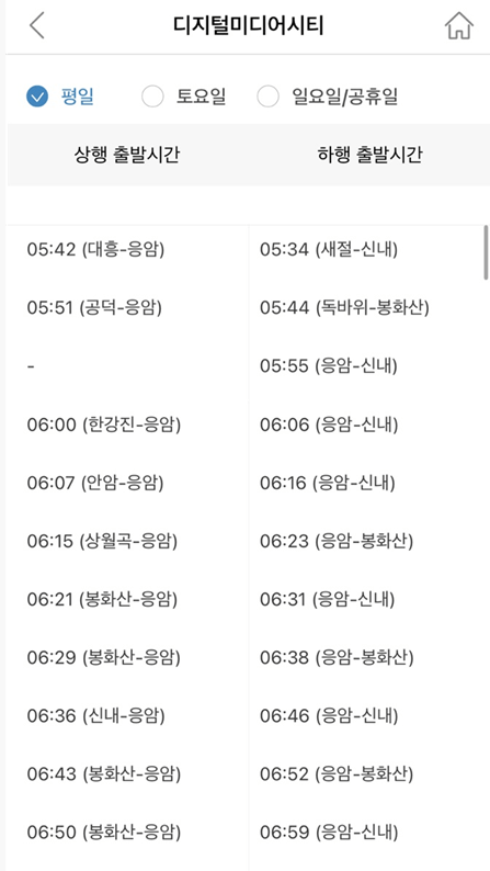 서울지하철 6호선 노선도 크게보기