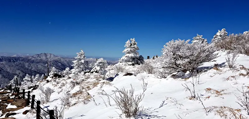 지리산 설경 상고대