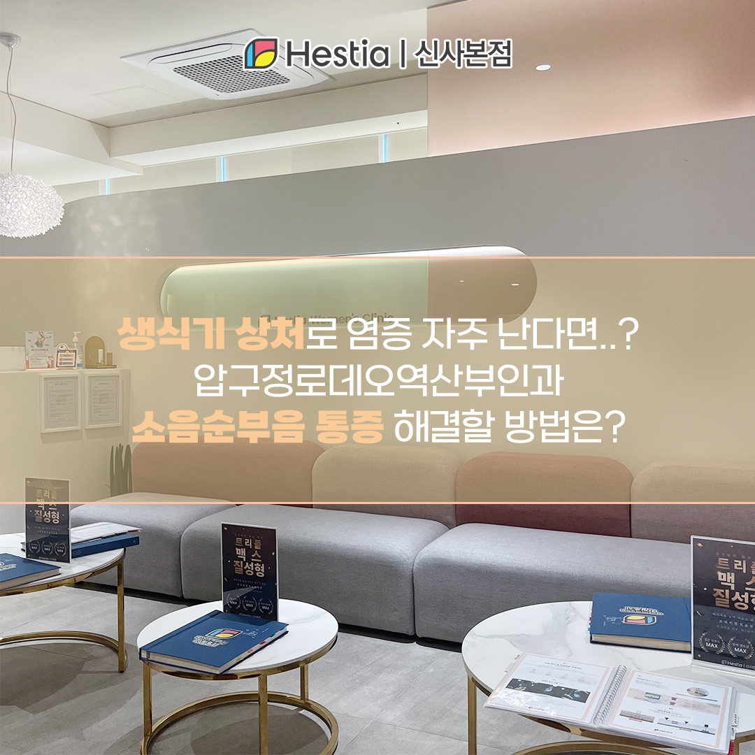 생식기 상처로 염증 자주 난다면..? 압구정로데오역산부인과 소음순부음 통증 해결할 방법은?